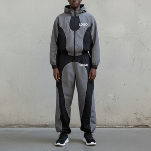 Windbreaker Stacked Pants and Sweat <b>Shirts</b> Nylon Tracksuit <b>Men</b> <b>Zip</b> <b>up</b> Polyester Two Piece Wind Break Track Suit for <b>Men's</b> - Product Image 4