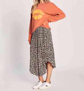 Women's Elegant Casual Floral Print Ankle-Length <b>Skirt</b> Plus Size Free Size Sexy <b>Elastic</b> Waist Breathable Eco-Friendly A-Line - Product Image 5