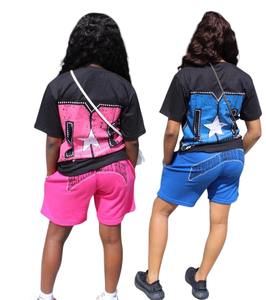 เซตเสื้อยืดและชุดสั้นสุดเท่ใส่ได้ทุกวันใส่สบายใส่ได้ทุกวันชุดฤดูร้อนอินเทรนด์ - Product Image 2