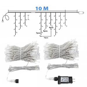 Luci a Cascata LED RGB Impermeabili da 10M per Esterni, Tubi IP65 per Uso Esterno - Product Image 2