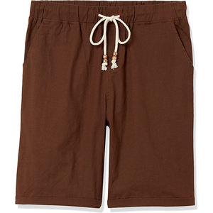 Nuevo estilo, pantalones cortos personalizados para hombre y mujer, 100% algodón, tamaño de malla, sublimación, decorado, patrones divididos sólidos, Logo lavado - Product Image 4