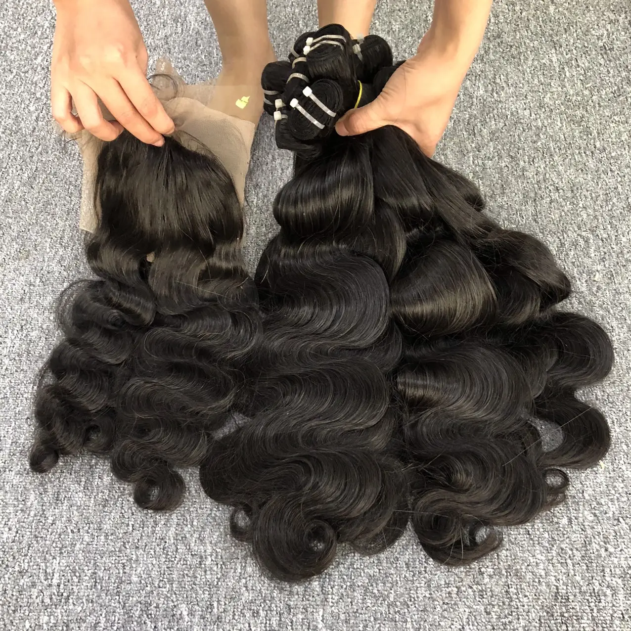 100% Raw Virgin Body Wavy Hair in Bundle, Vietnamese Wavy Hair For Black Women Produced By Hairvietnam Factory