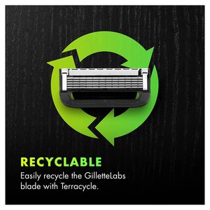 Repuestos de Cuchillas para Afeitar Gillette Labs para Hombre con Barra Exfoliante, Compatibles con las Afeitadoras Gillette Labs, 10 Cartuchos - Product Image 3
