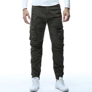 Pantalon Cargo en Toile Décontracté pour Homme avec Fermeture à Braguette et Bouton Lavage Foncé et Poche Latérale Pantalon Style Personnalisé - Product Image 2