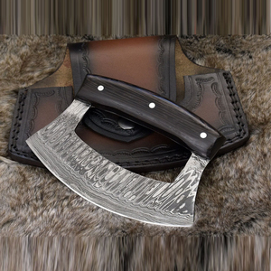 Cuchillo Ulu KBS GOODS de Alta Resistencia, Hecho a Mano, Estilo Industrial, Mango de Madera, Ecológico, para Cortar Carne y Huesos - Product Image 6