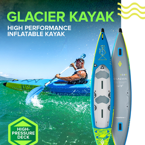 Aquatone ghiacciaio gonfiabile ad alte prestazioni kayak All Drop-Stitch ponte 2 persone 1 persona con accessori - Product Image 5