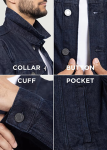 Stylish Trendy Outerwear Casual Streetwear Cotton Denim Jean Jacket Luxury Men's Fashion Denim Jeans Jacket <b>for</b> men - Product Image 5