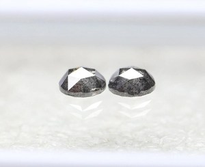 เกลือและพริกไทยธรรมชาติ2ชิ้นสีกุหลาบเทาทรงกลมเพิ่มความเงางามที่ดีมากสำหรับเพชรหลวมที่ผ่านการรับรอง6mm-1.77กะรัต - Product Image 2