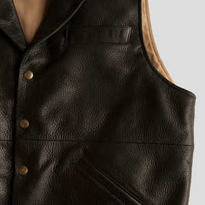 Gilet de mode en cuir 100% sur mesure pour hommes, vêtements d'hiver respirants de bonne qualité à un prix raisonnable - Product Image 5