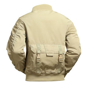 Chaqueta Bomber de Satén Vintage para Hombre, Impermeable, Cortavientos, de Invierno, Estilo Urbano, Bordada Personalizada al por Mayor - Product Image 2
