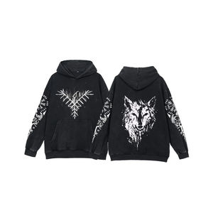 Heavy Weight Vintage Pullover Oversized <b>Hoodie</b> for Men 100% Cotton 420 Gsm Acid Wash <b>Hoodie</b> for Winter - Product Image 1