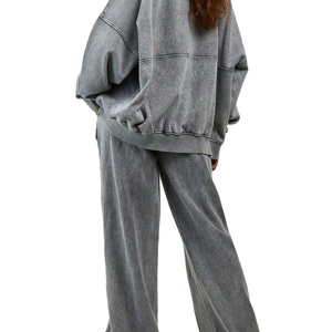 Nouveau modèle Ensemble deux pièces Survêtement court 100% coton avec capuche Vêtements durables pour femmes Survêtement court pour femmes - Product Image 6
