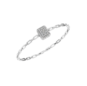 สร้อยข้อมือเพชรเทนนิส950ระดับพรีเมี่ยมสวยสง่าได้รับการรับรองจากแล็ปเครื่องประดับโซ่ชั้นดีปรับแต่งได้สำหรับผู้หญิง - Product Image 1