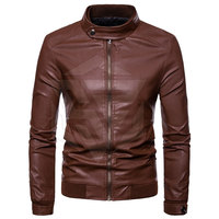 Jaket Kulit Sapi Berkualitas Tinggi Gaya High Street Pria, Kerah Tegak, Resleting, Bernapas, Cepat Kering, Fungsional, Musim Dingin, Custom