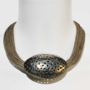 Collier fantaisie en métal fait à la main et en coton pour femme à plusieurs couches, joli cadeau de mariage X Mas - Product Image 2