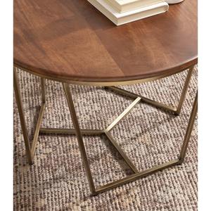 Nouvelle table basse moderne écologique avec cadre en métal et en bois, design luxueux, meubles de salon - Product Image 4