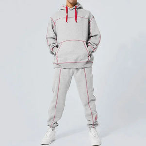 Conjuntos Deportivos Unisex Personalizados con Estampado Puff, Transpirables, Ecológicos, Tallas Grandes, 100% Algodón, Conjuntos de Color, Ropa Urbana de Invierno - Product Image 1