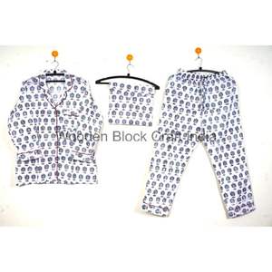 Conjunto de Pijama Informal para Mujer, Estampado Floral Digital, Manga Larga, 100% Algodón, Transpirable, Ropa de Dormir, Regalo - Product Image 1