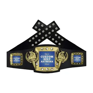 Ceintures de champion conçues pour les fans de lutte avec des plaques métalliques audacieuses, une finition de sangle profonde et de qualité supérieure pour les collectionneurs - Product Image 1