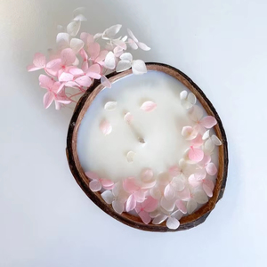 2025 Velas de cáscara de coco brillantes ecológicas Elegancia natural Suministros de vacaciones de Navidad Ideas de regalos - Product Image 1