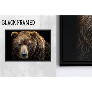 Art mural en verre trempé Bear : impression décorative sur toile marron, 1P Blackframedcanvas - Product Image 1