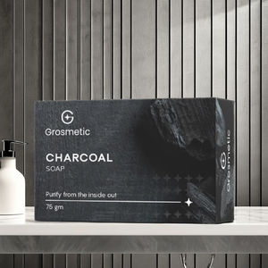 100% jabón de carbón de bambú negro orgánico Natural Etiqueta Privada Barra de limpieza de piel hecha a mano para hombres mujeres blanqueamiento brillo - Product Image 3