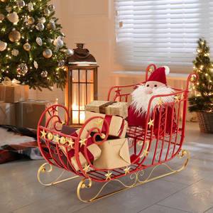 Voiture de père noël en vente qualité supérieure avec design personnalisé article décoratif en métal de table pour la maison et la décoration de noël pour l'hôtel - Product Image 4