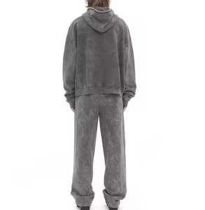 Nueva moda gran oferta chándales lavados con ácido para hombres Material de algodón hecho ropa de calle de hombres chándales de lavado ácido 2026 - Product Image 2
