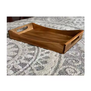 Bandeja de madera decorativa hecha a mano con soporte para mesa de comedor Estación de café Snack Bar o centro de mesa Uso Proveedor indio - Product Image 1