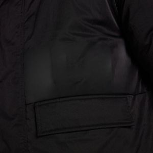 Veste Parka pour hommes Manteau à capuche noir Longline avec isolation rembourrée Fermeture éclair sur le devant et look Streetwear - Product Image 4