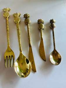 Juego de cubiertos de metal de latón Ideal para tiendas de decoración del hogar Adecuado para reventa y regalo - Product Image 4