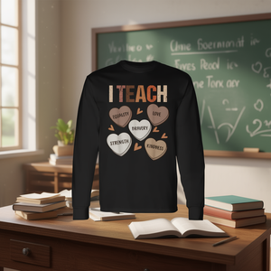 Celebre el Mes de la Historia Afroamericana como profesor con esta camiseta negra de manga larga para profesionales educativos - Product Image 3
