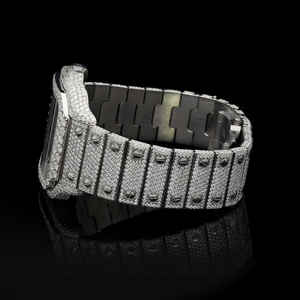 Reloj de fecha automático de lujo de alta calidad resistente al agua 30 quilates VVS Moissanite Diamond pantalla analógica totalmente helada para venta de exportación - Product Image 2