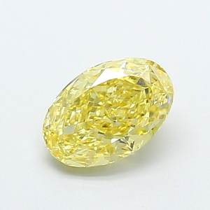 Diamante Ovalado de 1.02ct VS1, Color Amarillo Intenso, Cultivado en Laboratorio - Product Image 1