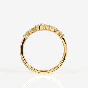9K Gold Moissanite Diamond Ring Daily Wear Pear-Style with Elegant Design - Product Image 4
