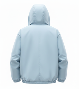 Men's Size 3XL Canvas Waterproof Windproof Zipper Solid <b>Soft</b> <b>Shell</b> Casual Loose <b>Hooded</b> Stand Collar Bomber Front OEM Service - Product Image 2