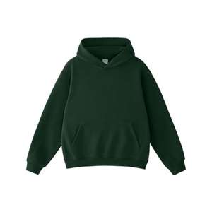 เสื้อฮู้ดสีเขียวเข้มสำหรับเด็กผู้ชายเด็กผู้หญิงมีฮู้ดและมีฮู้ดแฟชั่นผลิตในอินเดียชุดเป็นมิตรกับสิ่งแวดล้อมของผู้ชายปรับแต่งได้ขายส่ง - Product Image 2