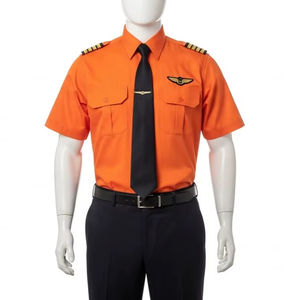 Camisa de Uniforme de Piloto para Hombre, Talla Grande, Poliéster y Algodón, Duradera, Transpirable, Ropa de Trabajo de Aviación, Suministro al por Mayor, Industrial, para Aerolíneas - Product Image 1