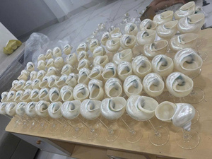 High Quality Handmade Seashell Wine <b>Glasses</b> for Beach Weddings and Luxury Home Decor Wholesale - Product Image 2