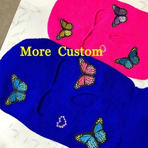 Balaclavas en polyester 100% de haute qualité, motif graphique de créateur de mode, tricot à trois trous, masque de ski personnalisé, couvre-tête DDP - Product Image 5