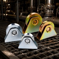 Rouleau de porte de portail intégré moderne en fonte à roulement unique de 50 mm avec gorge en Y