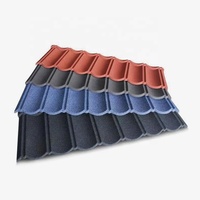 Moderne klassische 0,4 rote Farbe Stein beschichtete Stahldach ziegel Hausdach Baumaterial ien Metall Stein fliesen für Dach