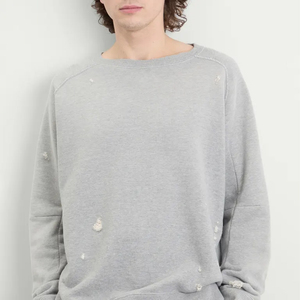 Oversized Unisex Sweatshirt Cotton <b>Pullover</b> <b>Men</b> Women Casual Streetwear Solid Soft Fleece Spring Eco-Friendly Custom Logo - Product Image 4