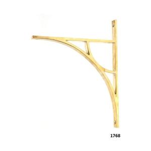 Venta caliente de latón de alta resistencia hermoso diseño de flores soporte de estante en forma de L soporte decorativo montado en la pared para estante - Product Image 4