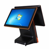 Дешевый 15,4 дюймов Win 10/Android сенсорный экран POS-система GMS-сервер с Google Store для оформления заказа в ресторане для малого бизнеса