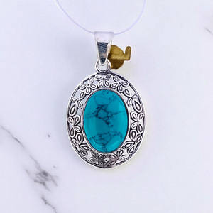 Pendentif Artisan en pierres précieuses en argent sterling et bijoux en argent sterling - Product Image 3