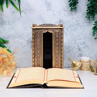 Coran sacré, couverture rigide en cuir, boîte en métal gaufrée, reliure cousue, livre islamique, logo personnalisé, écriture de Médine, Eid, Ramadan, Allah