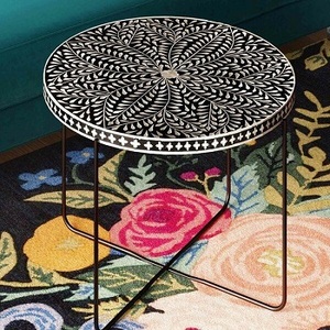 Console en incrustation d'os, qualité unique, salon, tabouret en incrustation d'os, tabourets décoratifs de bureau, faits à la main pour la décoration de la maison - Product Image 4