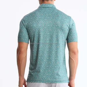 Chemise décontractée pour homme avec logo personnalisé, manches courtes, séchage rapide, col rigide, 100% coton, tricot uni, respirante, haute qualité - Product Image 3