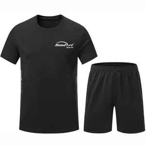 Fabricante Hombres Camiseta de manga corta Pantalones cortos Conjuntos Color sólido Verano Camiseta y pantalones cortos Conjunto - Product Image 1